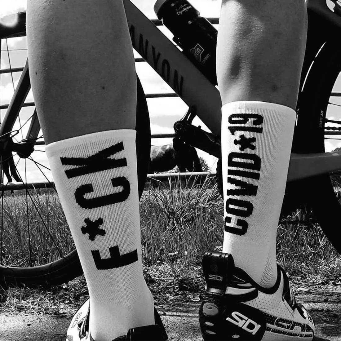 f*ck covid cycling luxa socks